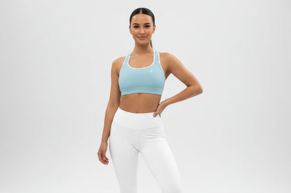 GymBumUK Soft Blue Padded Sports Bra