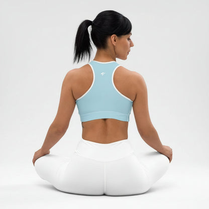 GymBumUK Soft Blue Padded Sports Bra