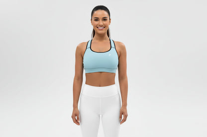 GymBumUK Soft Blue Padded Sports Bra