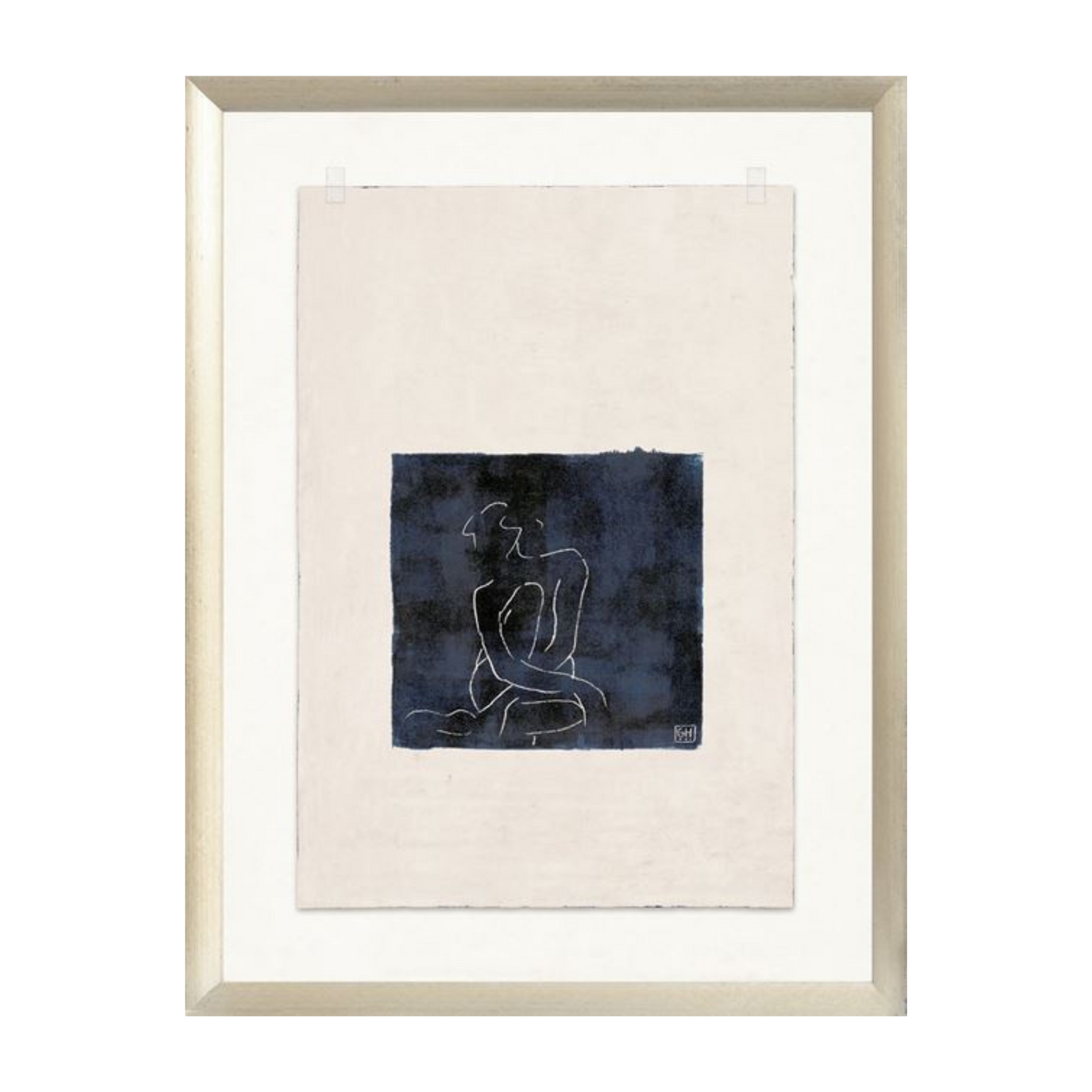"Figure Line Drawing III" Framed Art Print