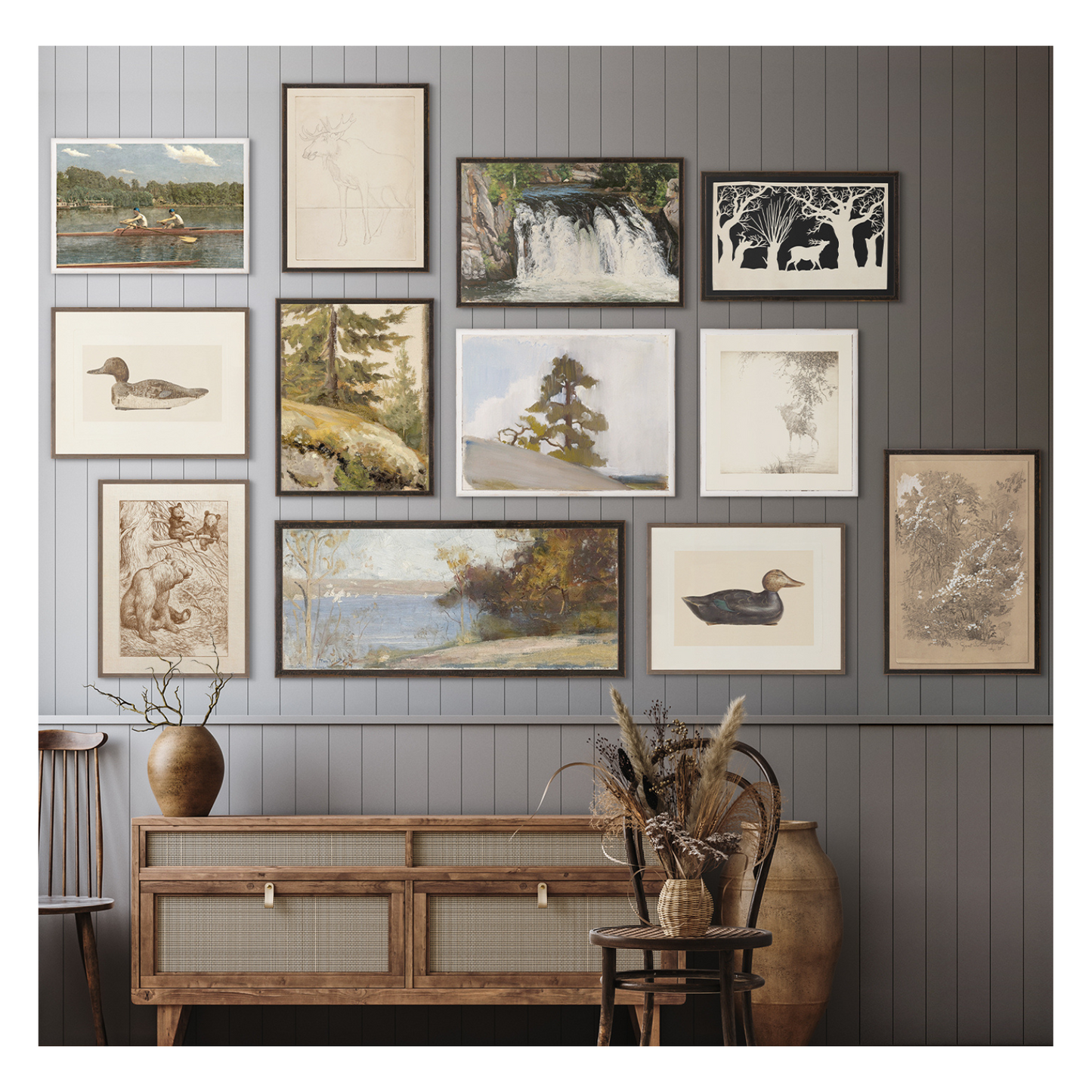 "Cliffside Pine" Framed Art Print